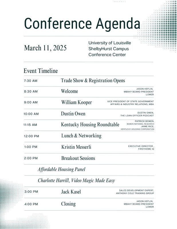 2025 Education Conference Agenda